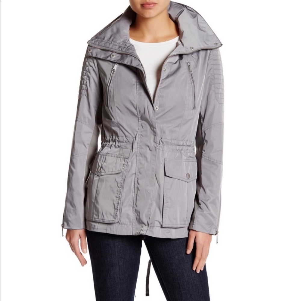 BCBGeneration Gray Anorak Jacket Raincoat